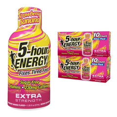 5-hour ENERGY extra strength strawberry banana shot, ideal for on-the-go energy