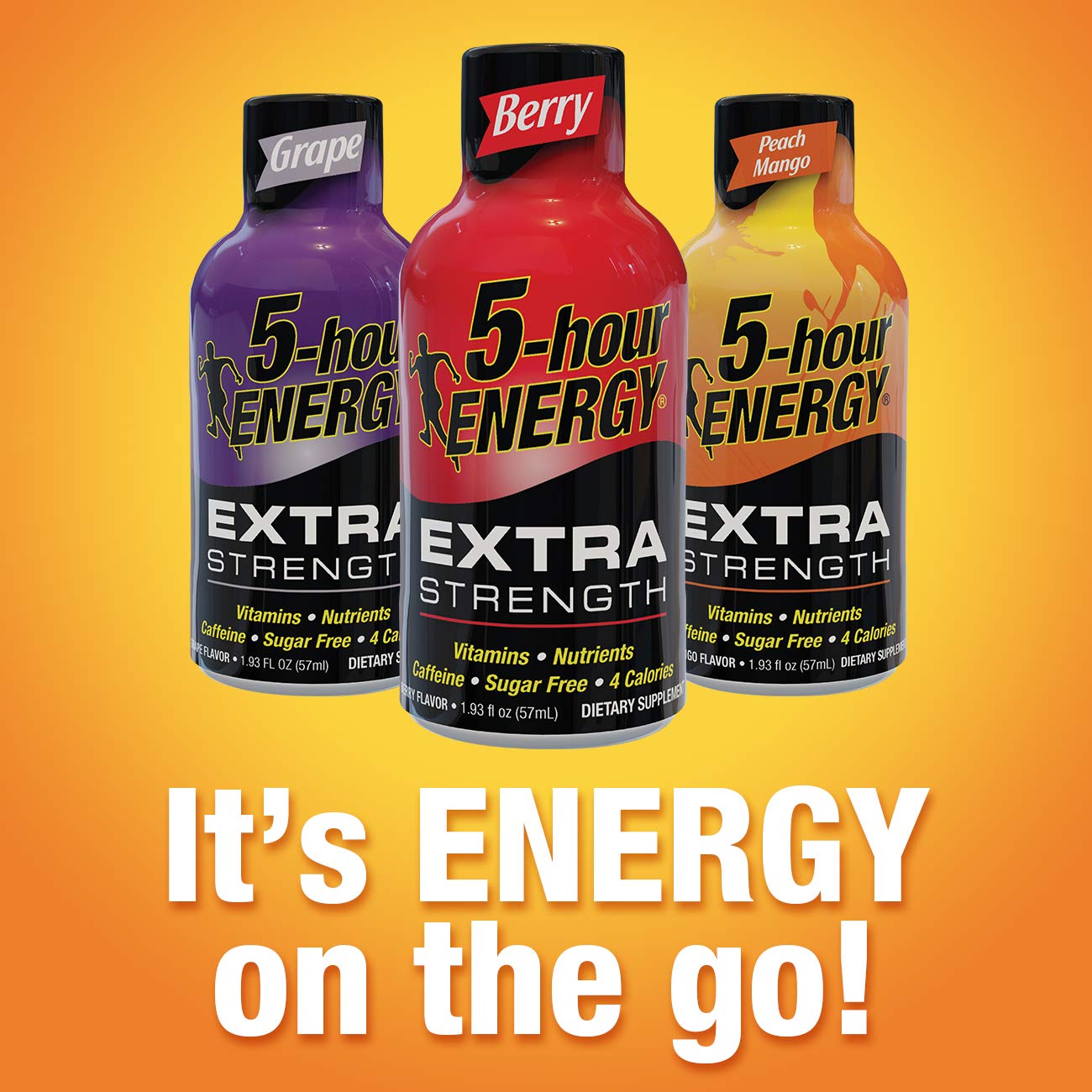 Five-hour Energy bottle and ingredients highlighting vitamins and caffeine context