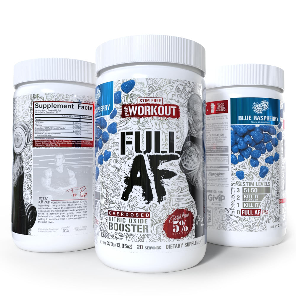 Mixing glass with FullAF to prepare a caffeine-free pre-workout