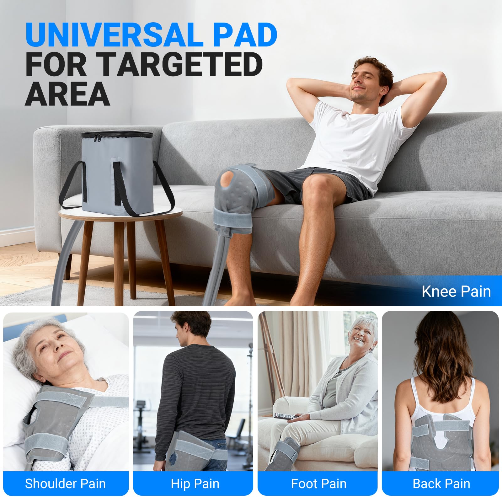 FiveOffo portable ice machine setup enables on-the-go cold therapy.
