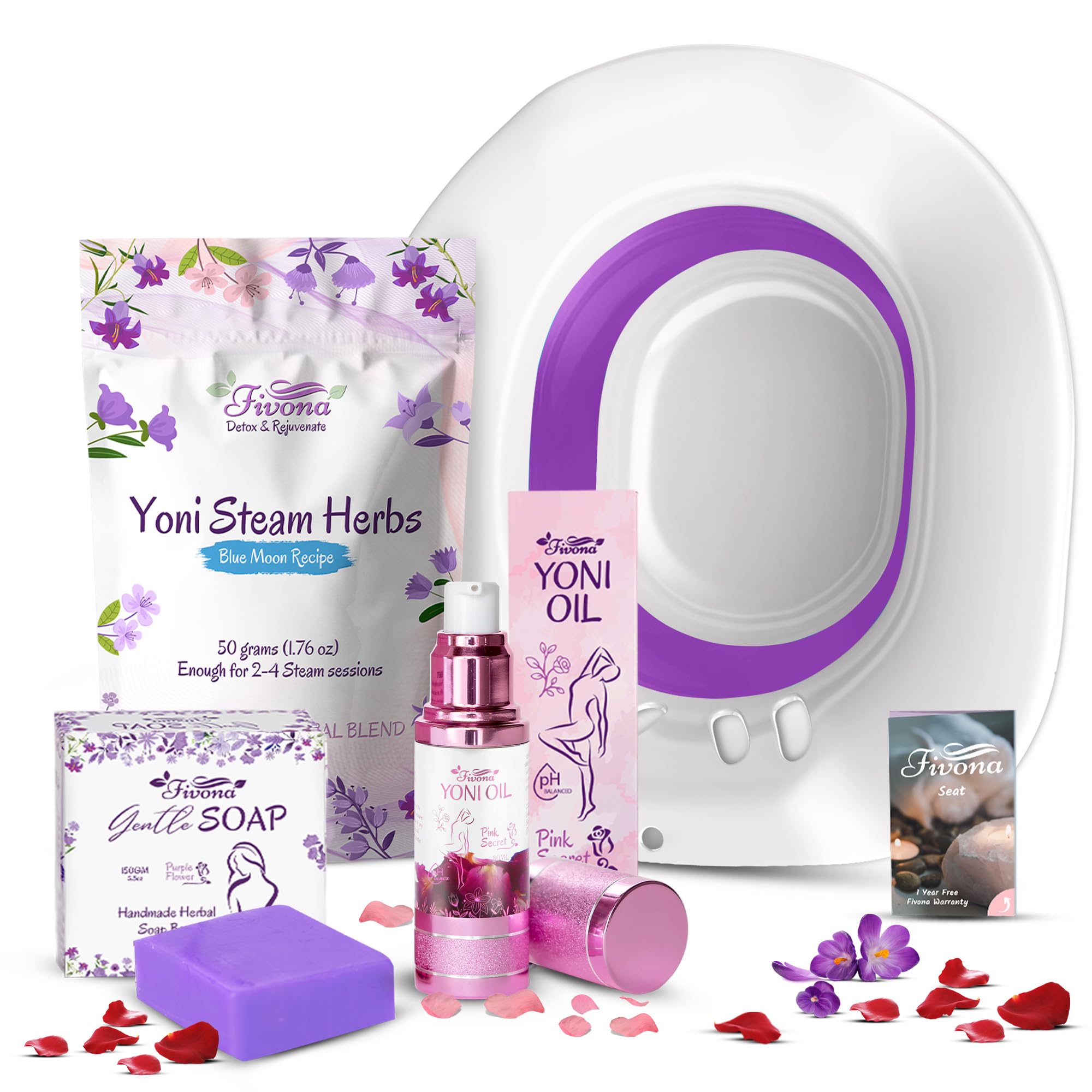 Fivona Yoni Care Kit expandable seat for comfortable at-home steam sessions and daily hygiene.