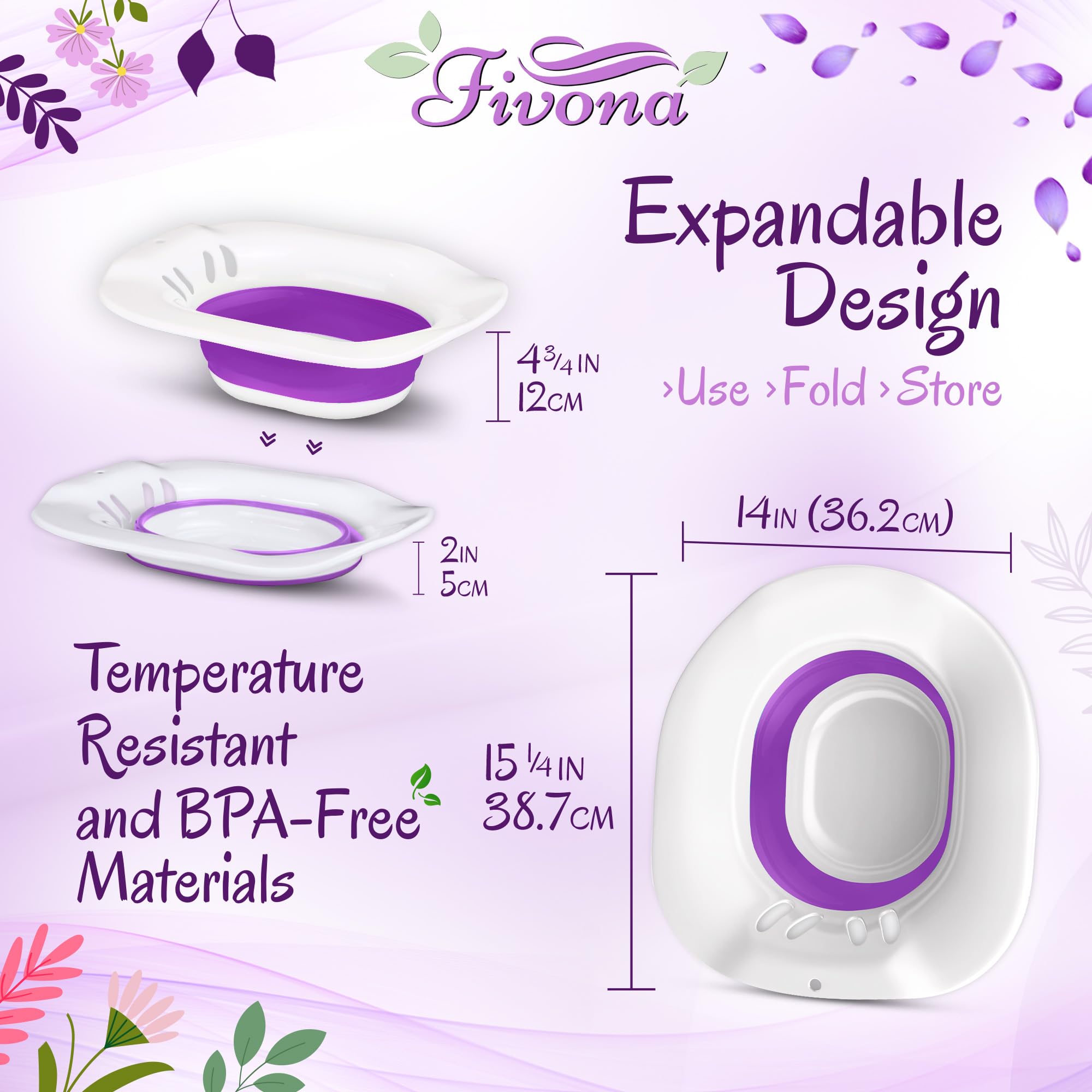Fivona Yoni Care Kit foldable sitz bath steam pot for easy home use.