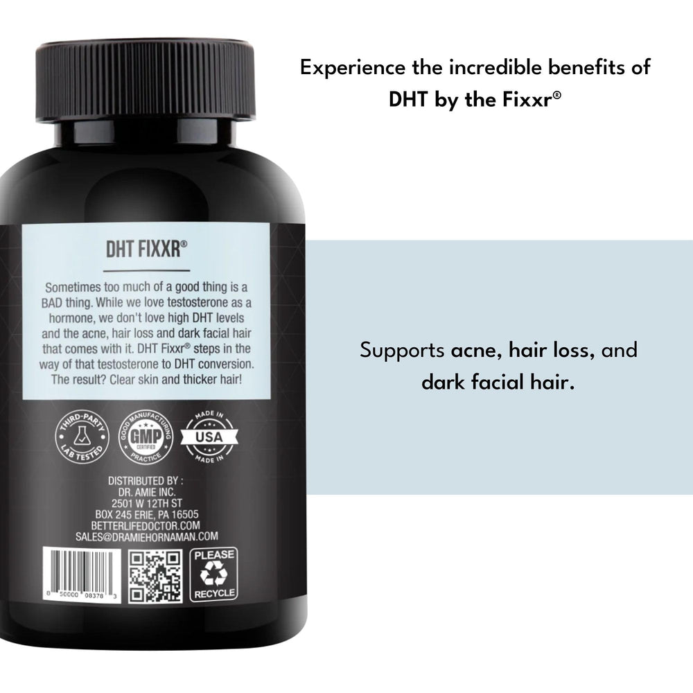 Fixxr DHT nettles herbal fusion photo emphasizes plant-based wellness components.