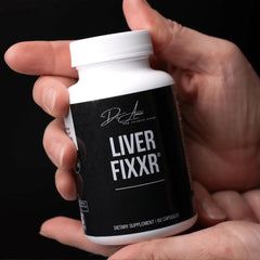 Fixxr Liver packaging arranged to highlight USA-made quality.