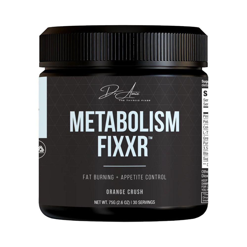 Fixxr Metabolism bottle close-up highlighting a clean formula for daily metabolic support