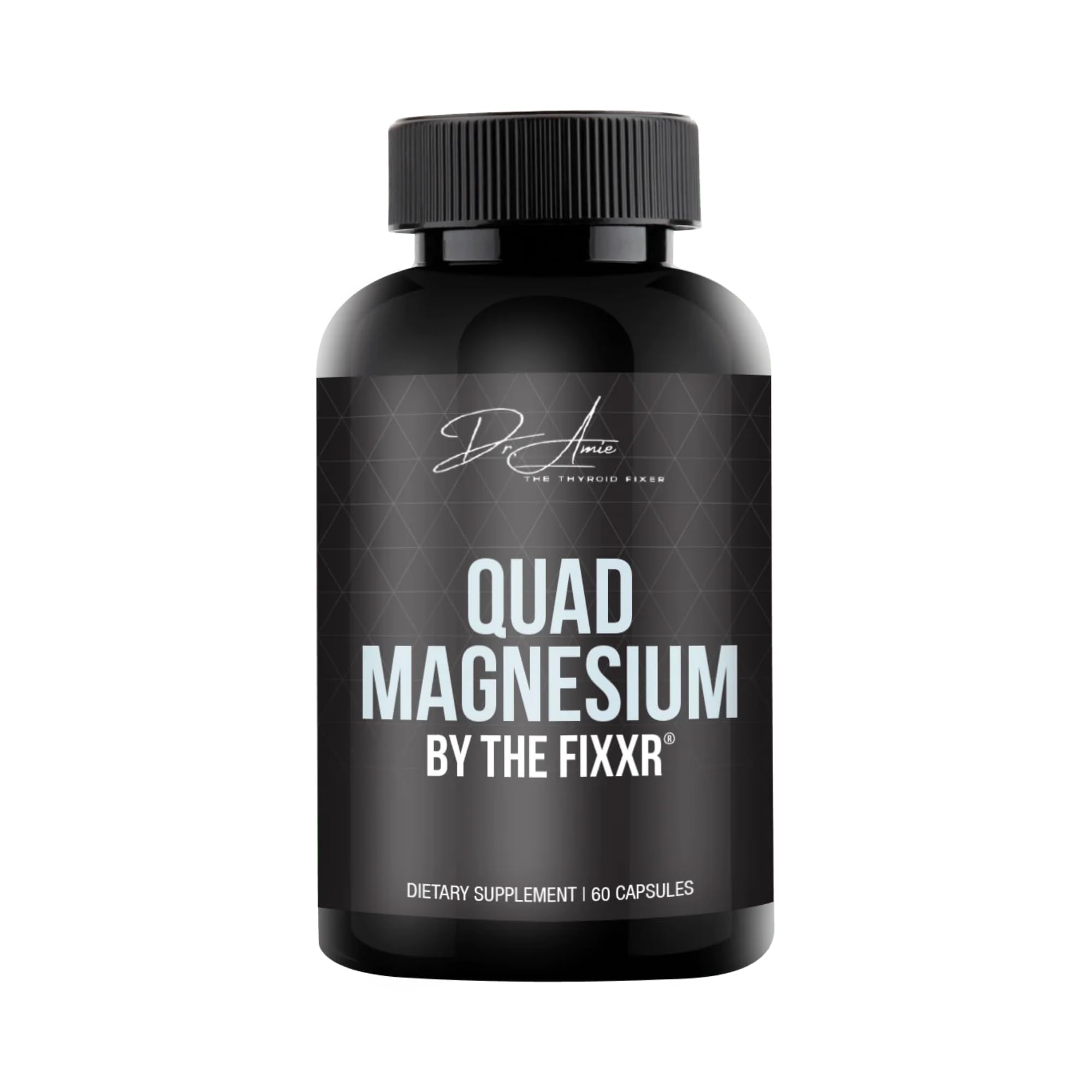 Fixxr Quad Magnesium bottle front view highlighting 60 capsules for daily support