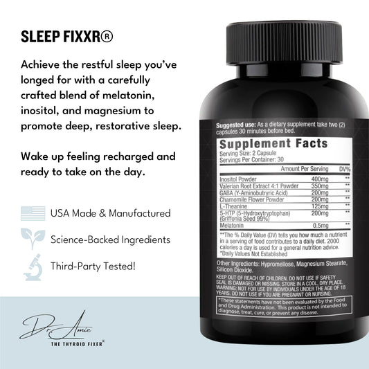 Fixxr Sleep Support capsules ready for nightly use