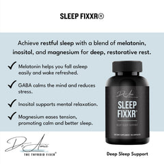 Fixxr Sleep Support label emphasizes USA-made, non-GMO formula