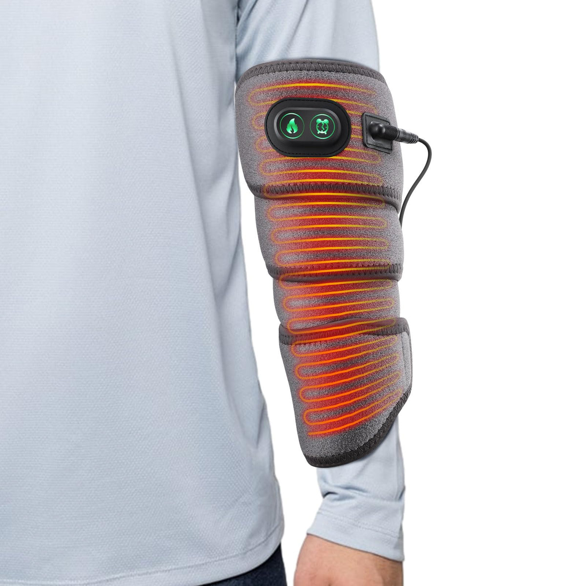 FlareMore elbow heated pad wrap providing targeted warmth for elbow sessions