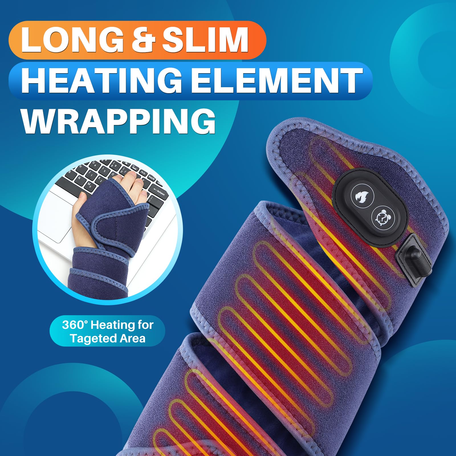 FlareMore knee heat wrap provides focused warmth for joints