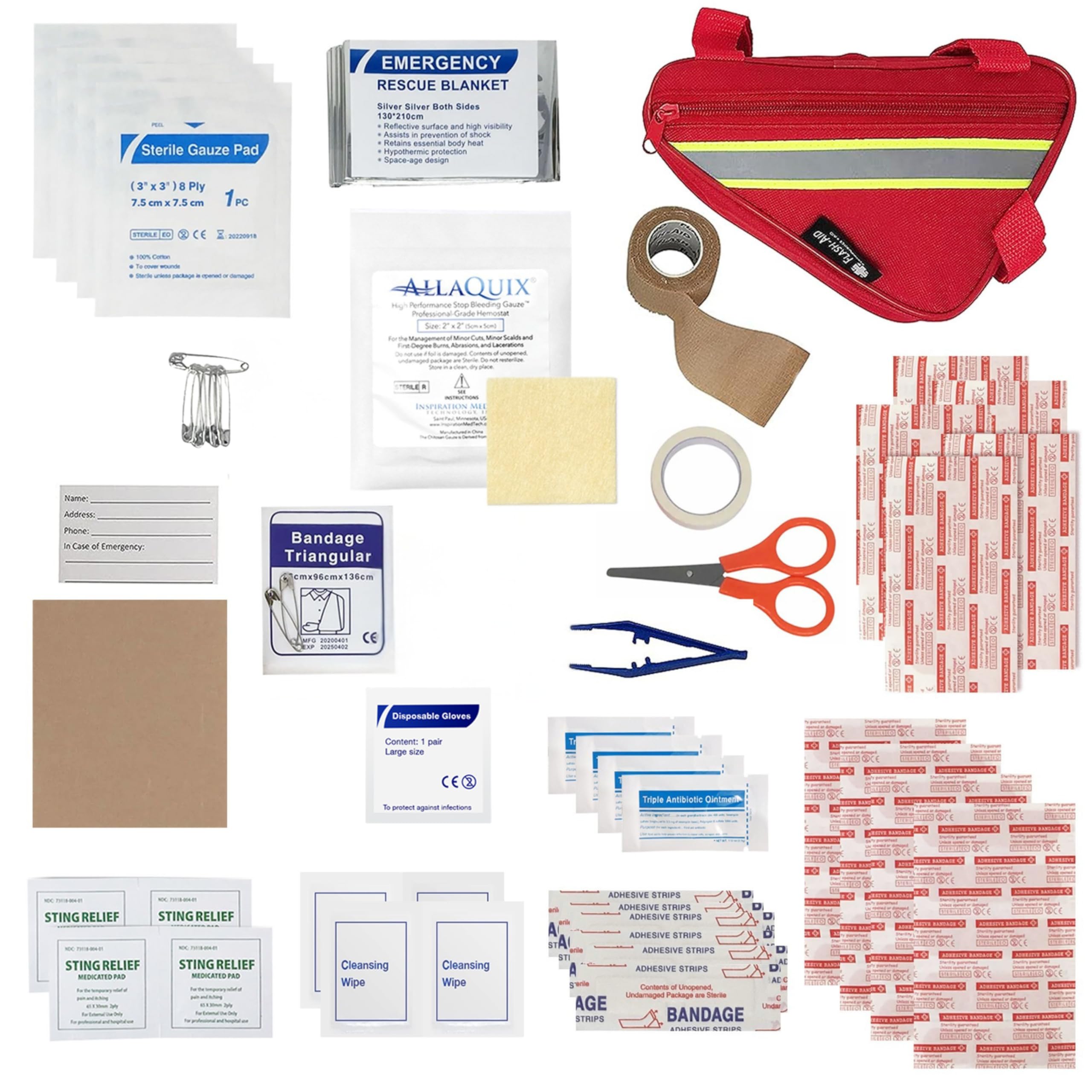 Flash-Aid Cycling First Aid Kit for Riders – Compact Bike IFAK with Ga ...