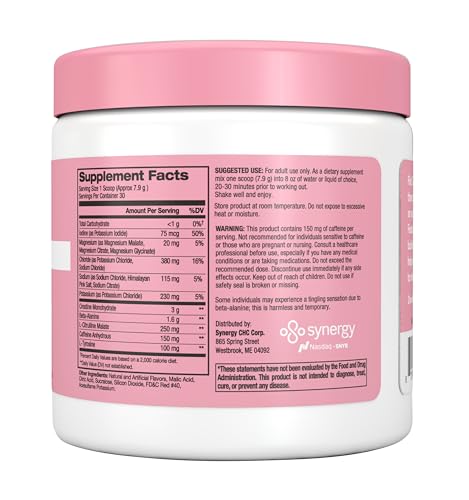 Flat Tummy Pre Workout label Watermelon highlights ingredients for women’s performance.