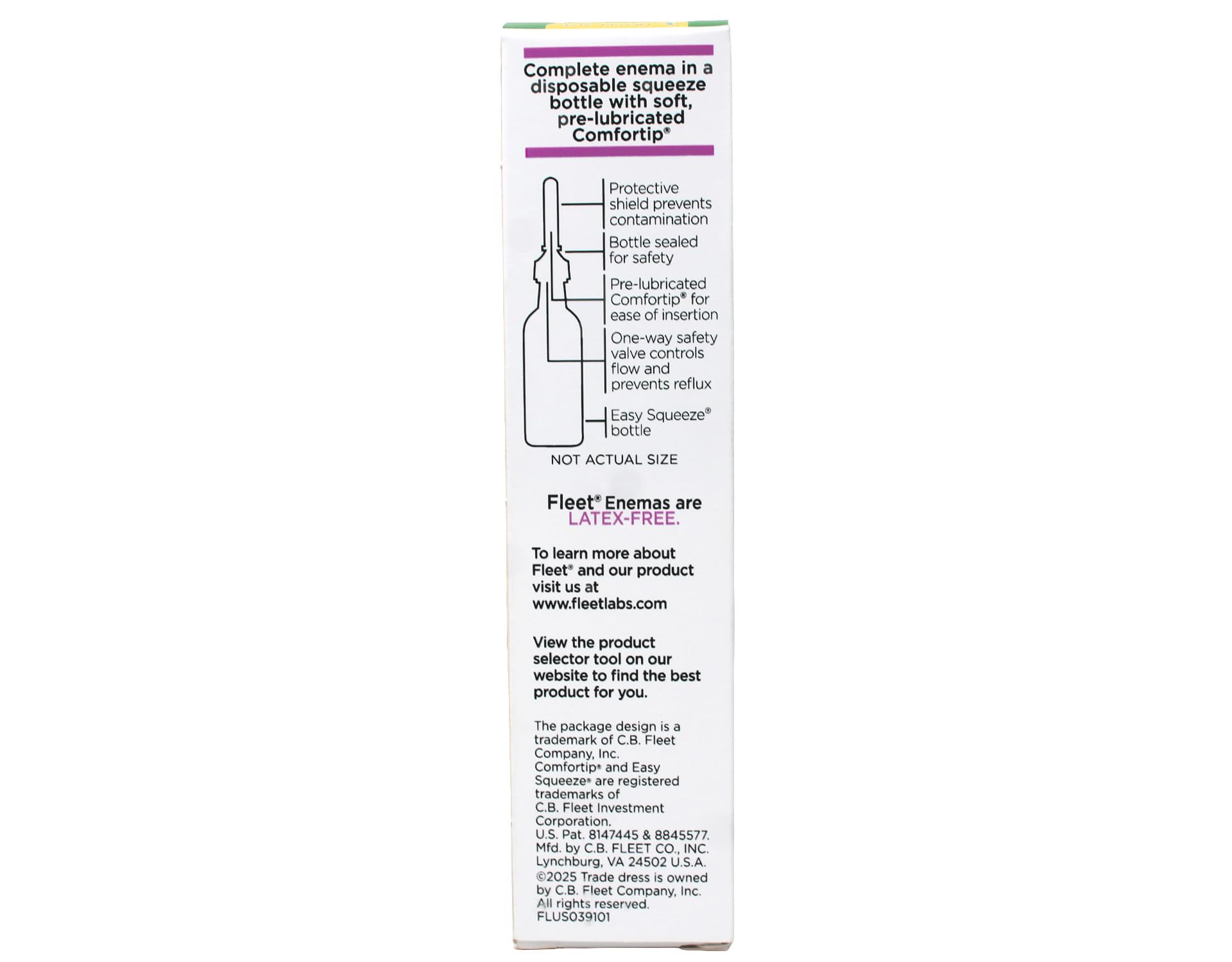 Fleet Bisacodyl Enema box open showing included components.
