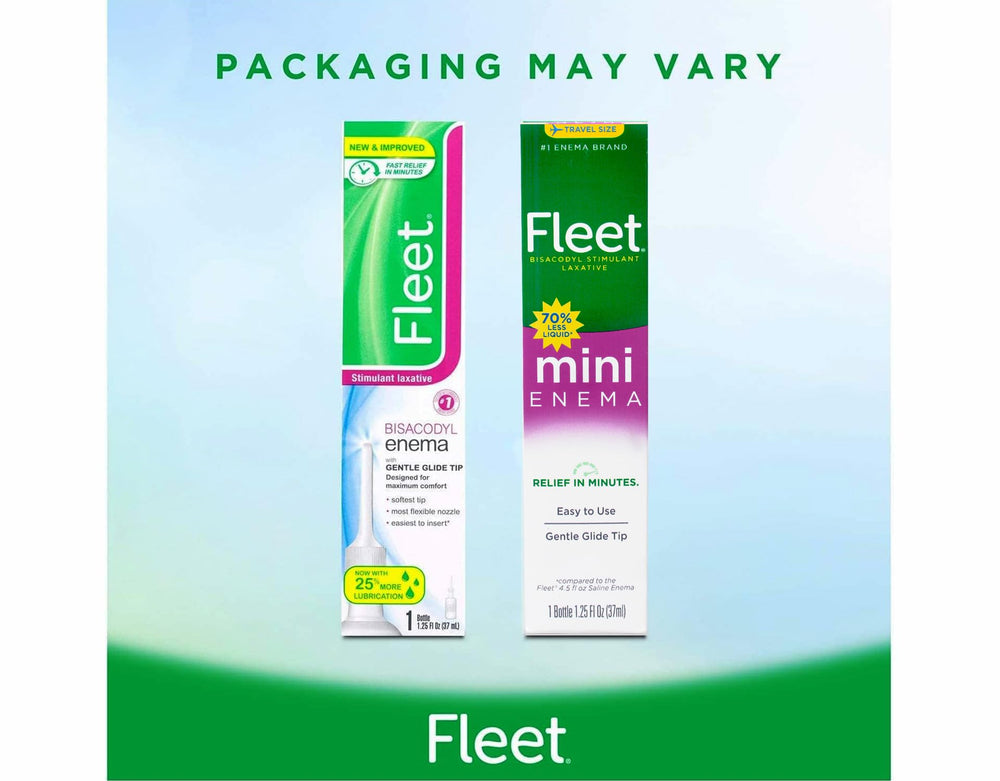 Fleet Bisacodyl Enema label close-up with clear usage directions.
