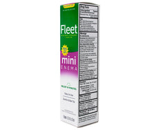 Fleet Bisacodyl Enema flat lay with six-pack ready.