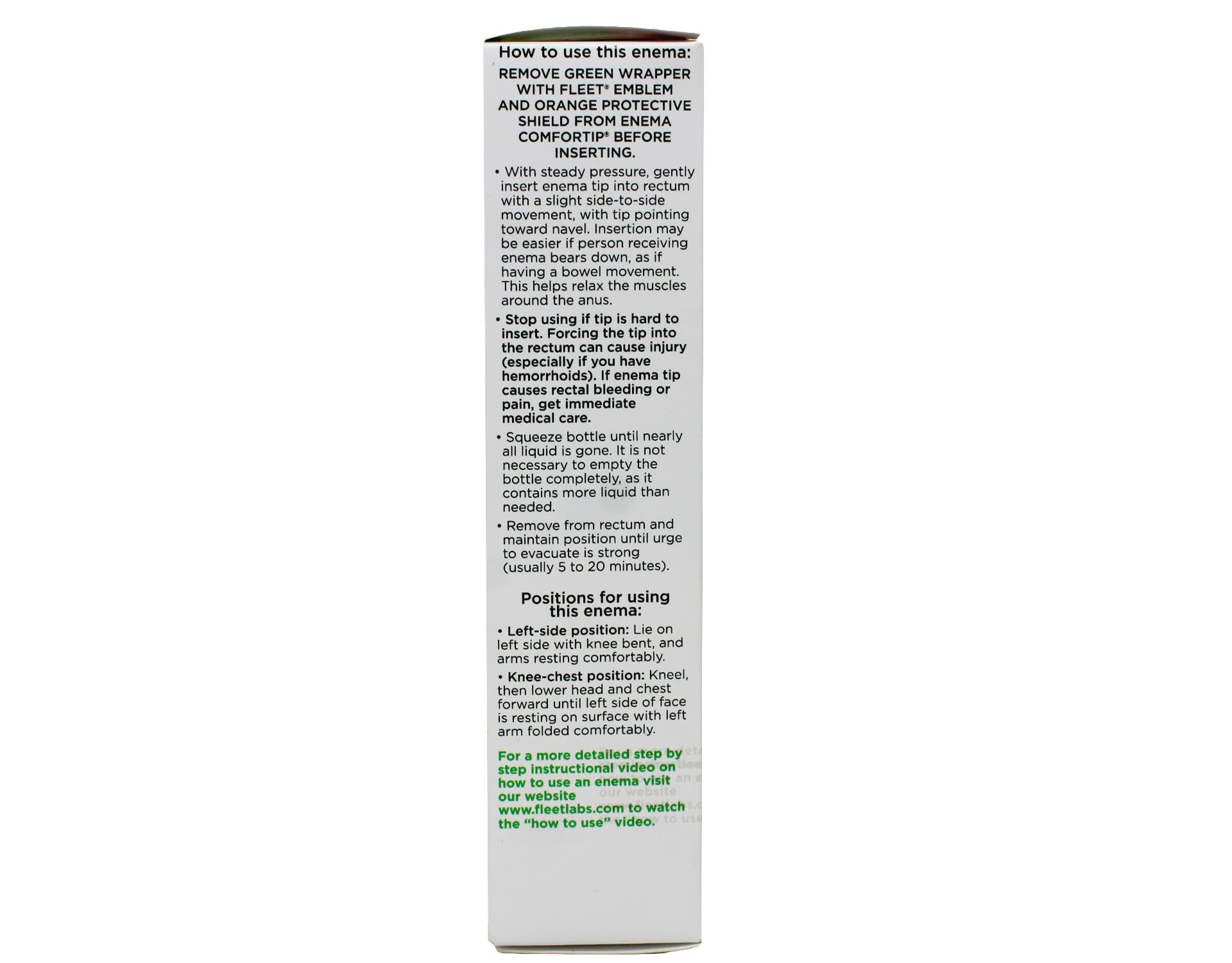 Fleet doctor recommended brand label on packaging
