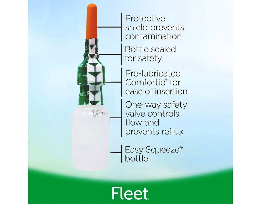 Fleet enema with flexible nozzle and glide tip for smooth administration