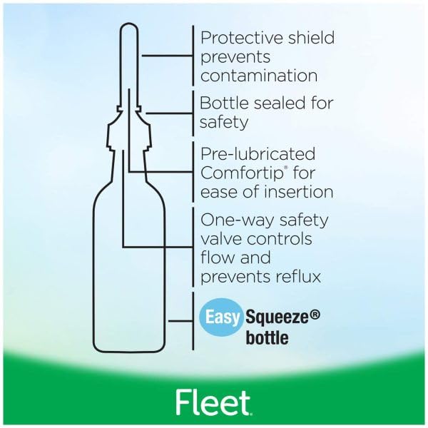 Close up of Fleet enema label noting clinical safety and effectiveness