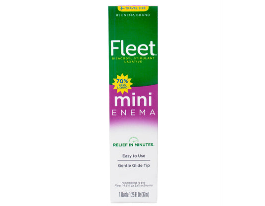 Fleet Bisacodyl Enema pack of 10 bottles for quick at home relief