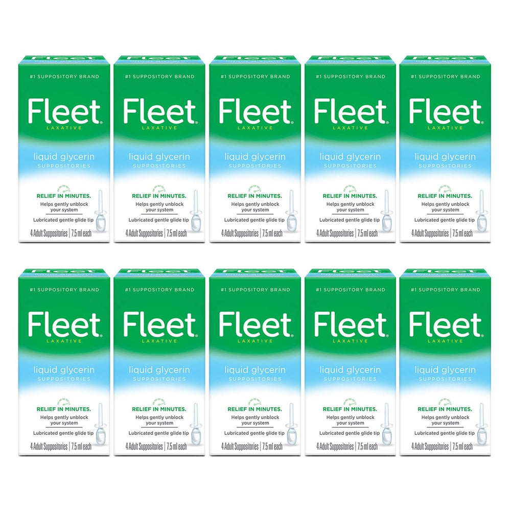 Fleet Liquid Glycerin Suppositories outer box front for home storage