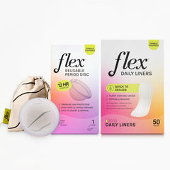 FLEX Reusable Disc close-up in medical-grade silicone for body-friendly use.