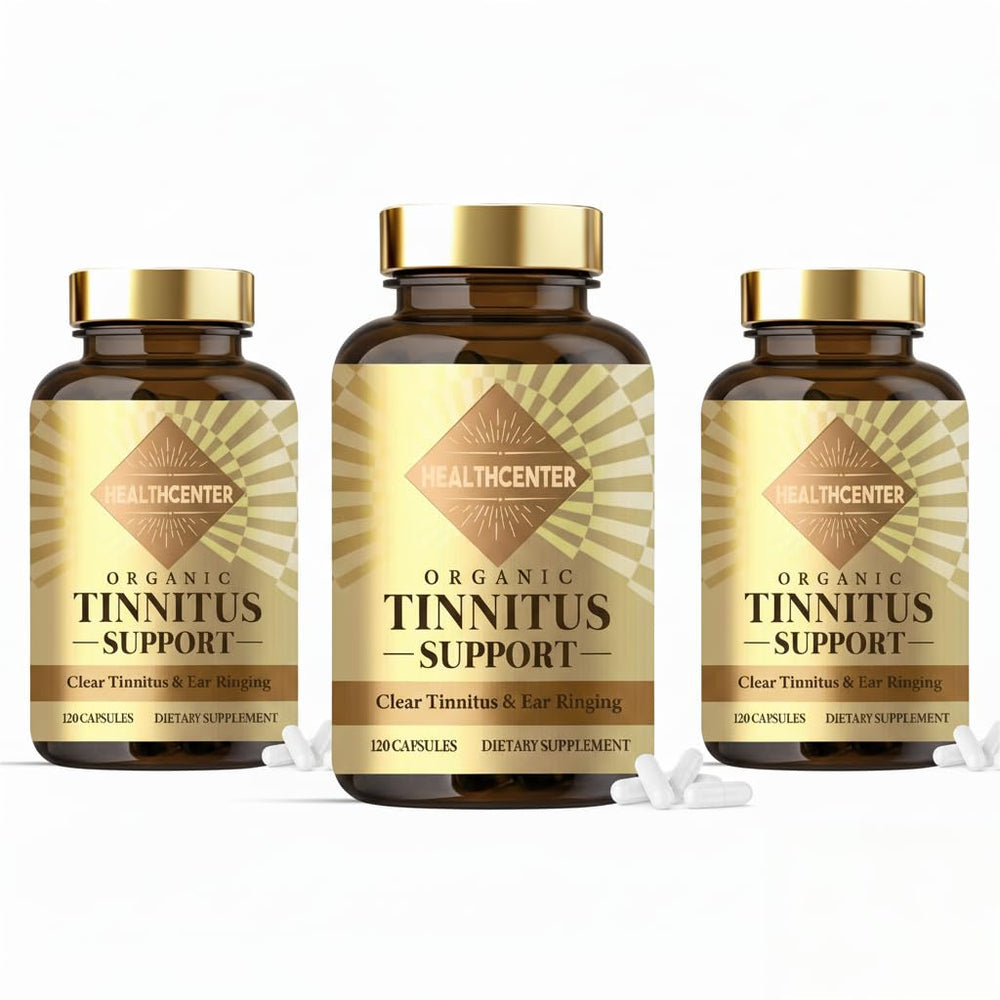 FlexBloom tinnitus relief bottle promotes daily ear health support.