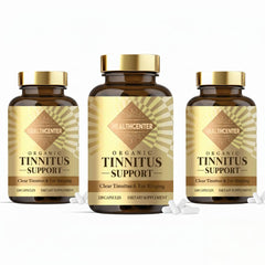 FlexBloom tinnitus relief bottle promotes daily ear health support.