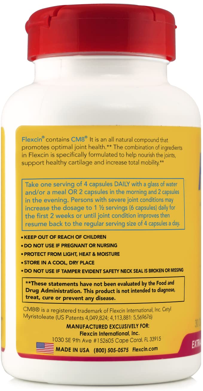 Flexcin daily-serving capsules ready for easy routine