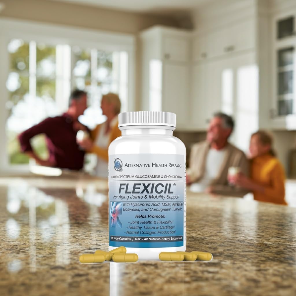 Flexicil bottle side view reveals compact design for portability.