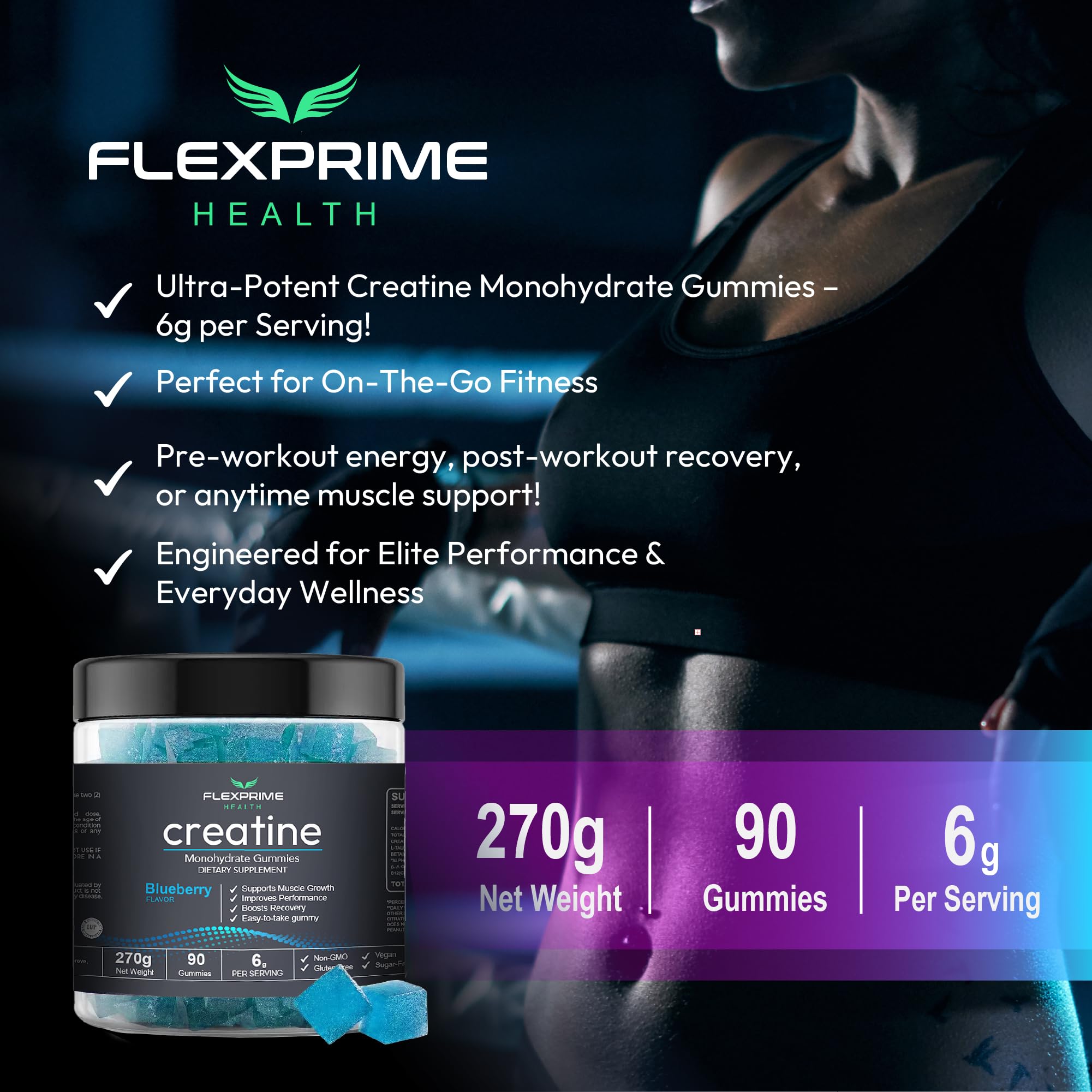 Brain-health focus with FlexPrime Gummies as a daily supplement