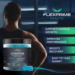 Lab-verified potency seal on FlexPrime Creatine Gummies label