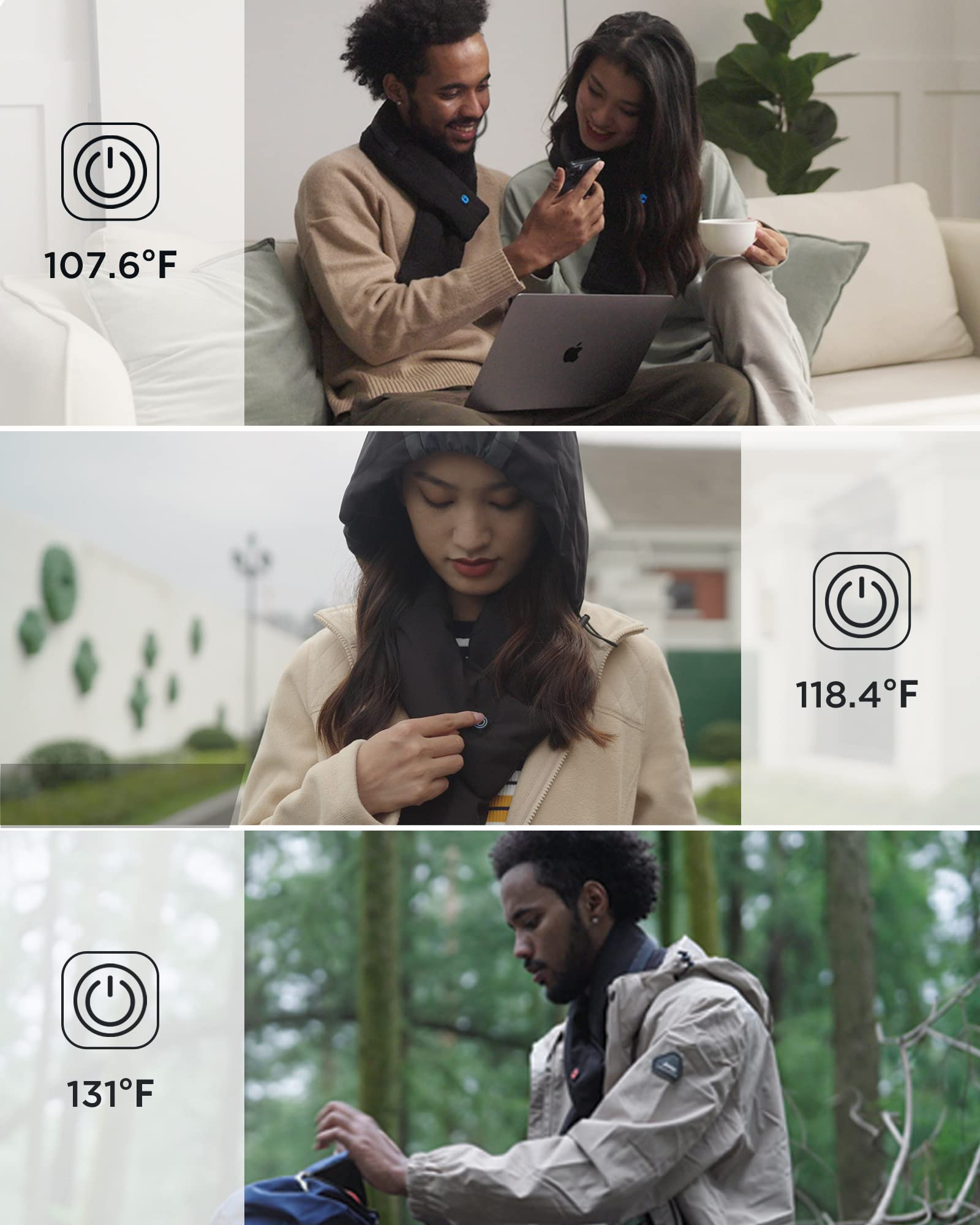 FlexWARM heated scarf night-safety-reflective keeps you visible.