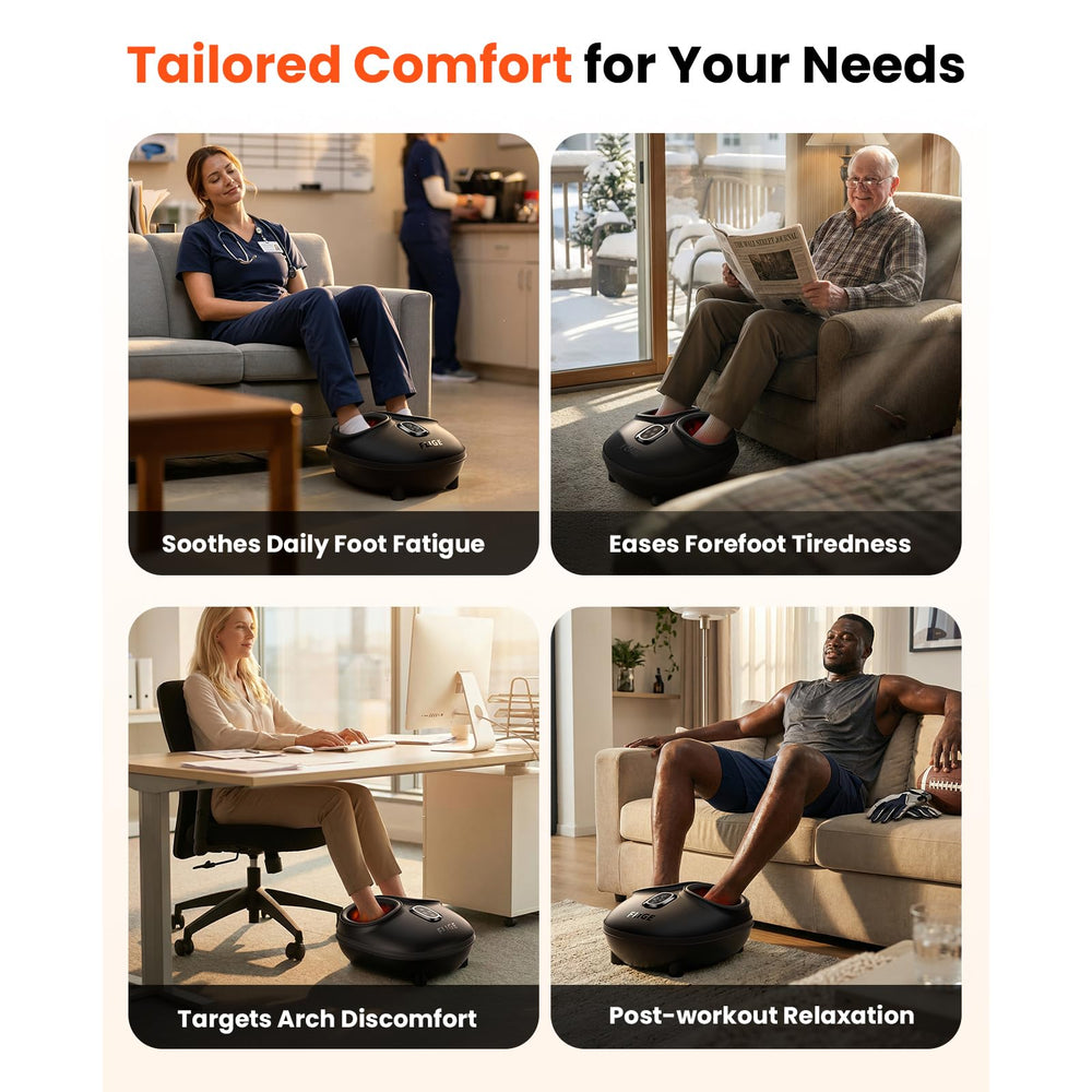 FLIGE Shiatsu Foot Massager with compact design for easy storage.
