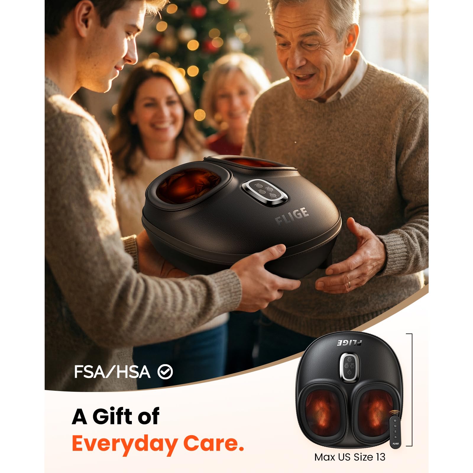 FLIGE Shiatsu Foot Massager delivers whisper-quiet operation.