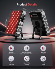 FliKEZE Elite red light panel packaging box for easy setup and storage.