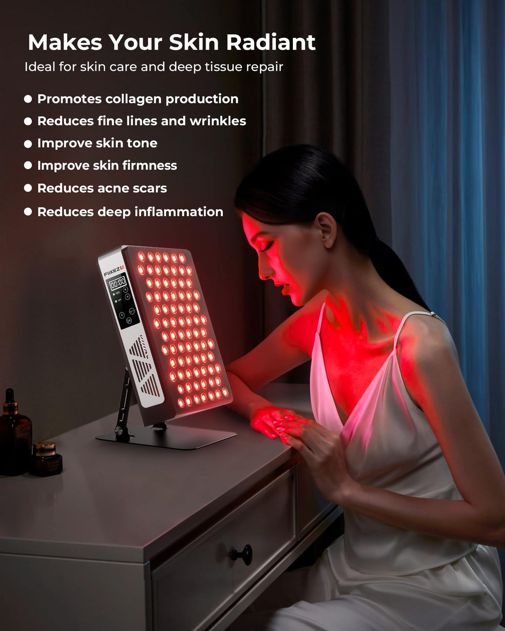 FliKEZE Pro red light panel timer display for scheduling sessions