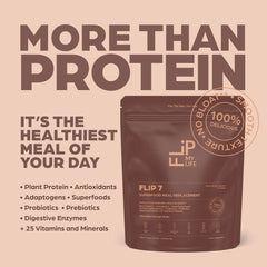 Flip My Life Flip 7 nutrition facts panel with 85 nutrients and 20 g protein