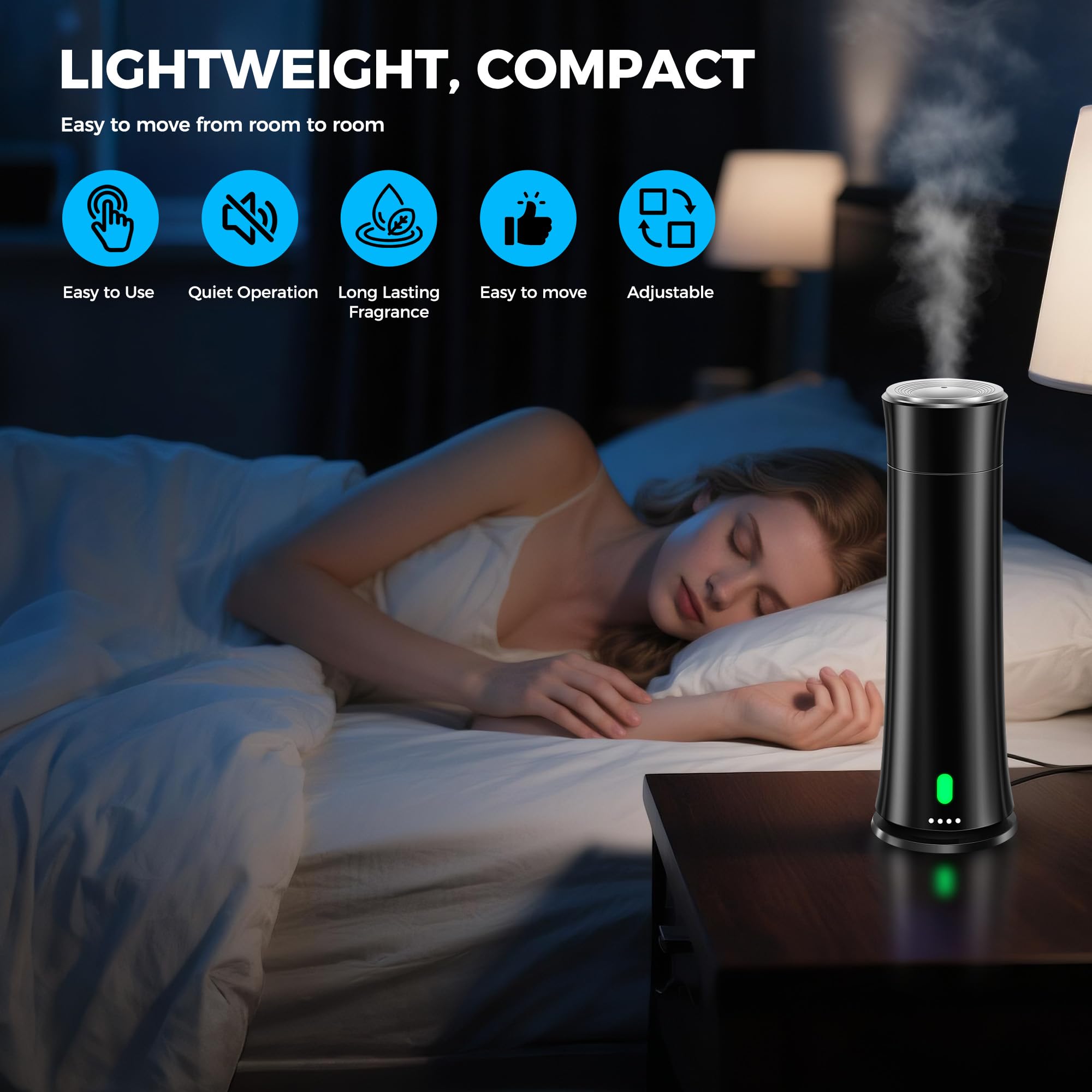 FLLUK starter kit includes diffuser base, oils, remote, USB for quick setup.