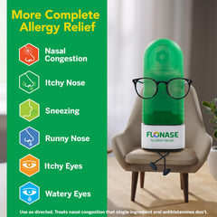 Flonase spray being primed shows ready-to-use nasal spray