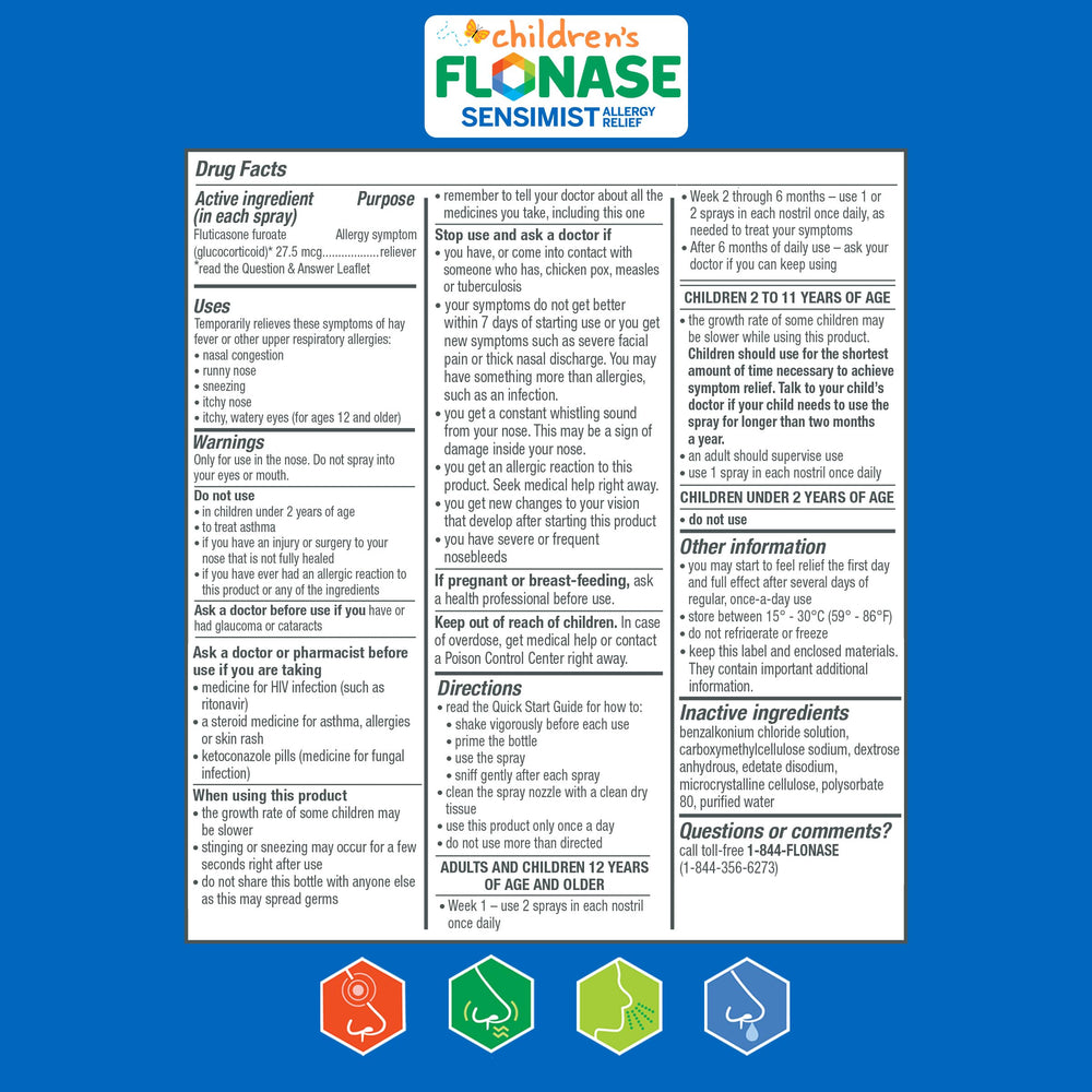 Flonase Sensimist targets pollen, dust, and mold relief for homes and outdoors.