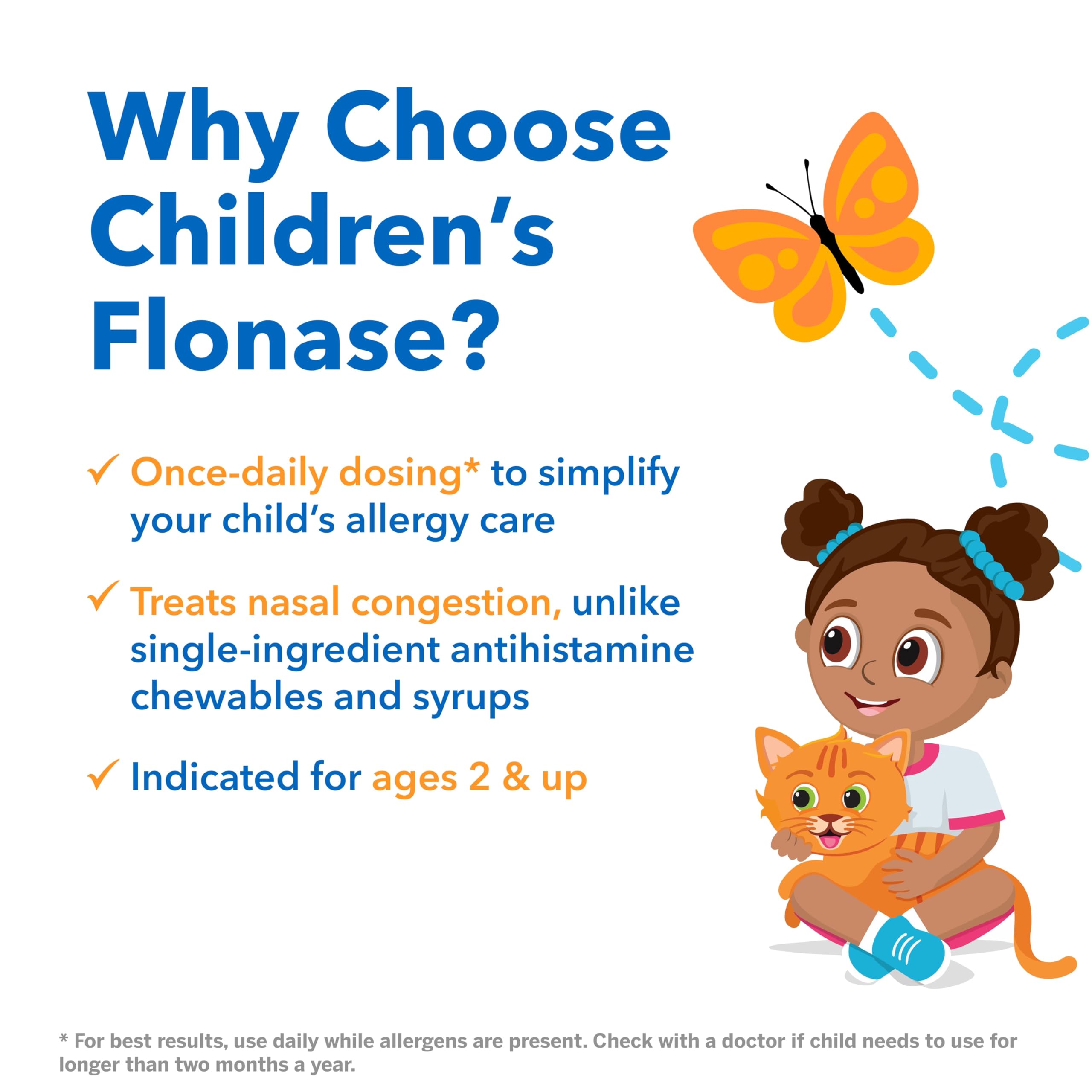 Flonase Sensimist year-round use supports spring and fall allergies.