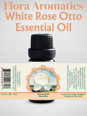 Flora Aromatics pure essential oil in glass bottle for easy blending.