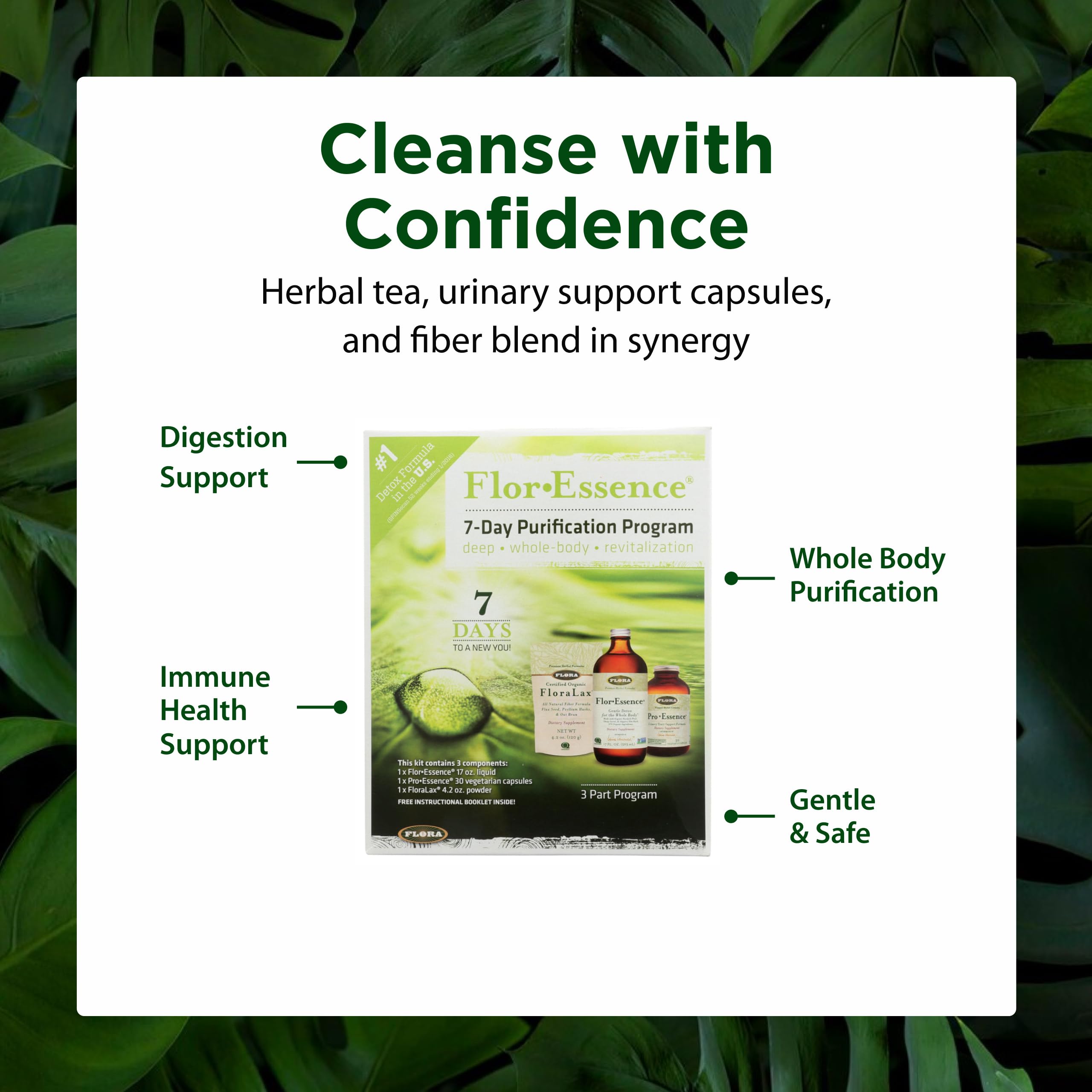 Glass bottle storage helps preserve Flor-Essence quality and flavor