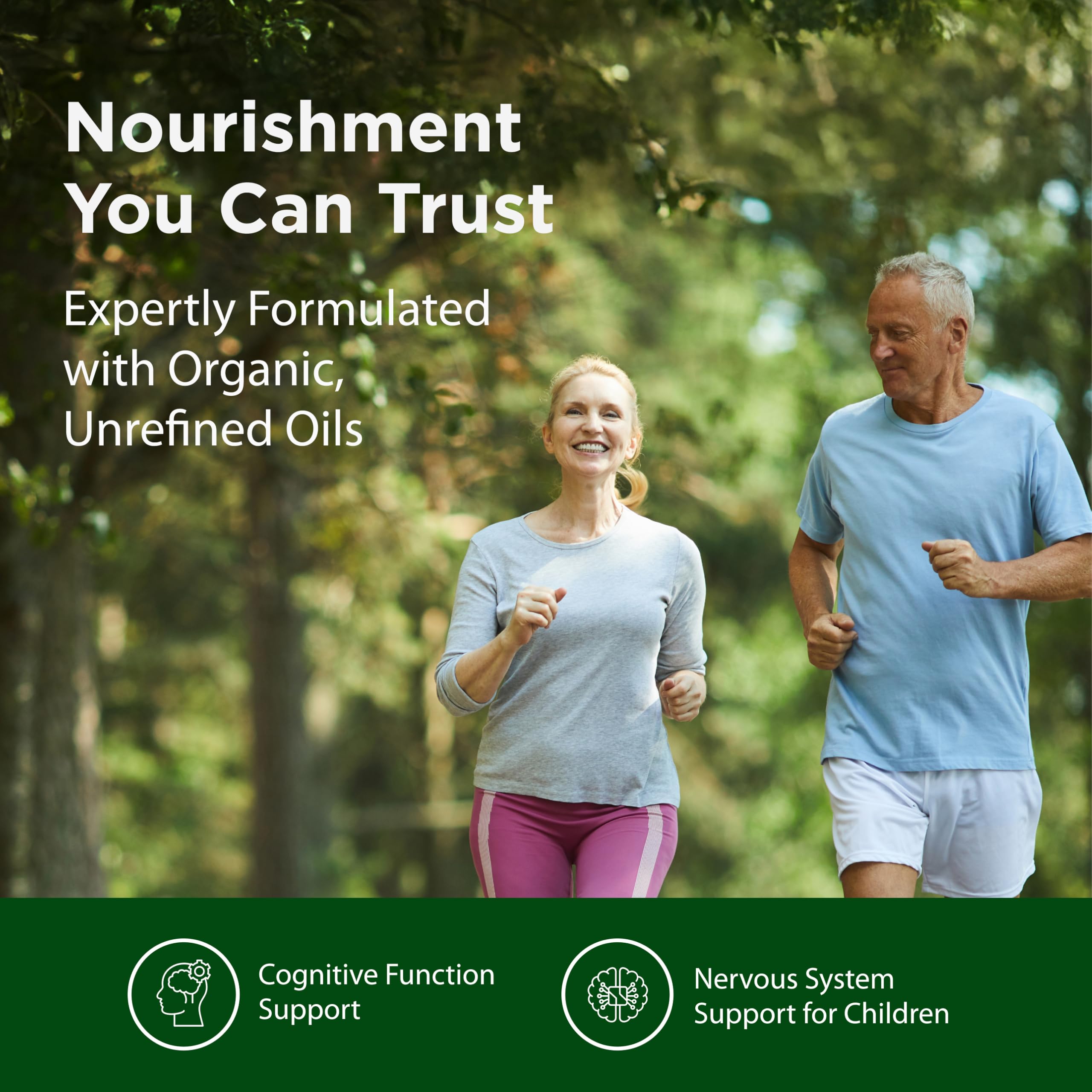 Flora Udo's Oil DHA 3-6-9 label closeup emphasizes organic, kosher, plant-based formulation