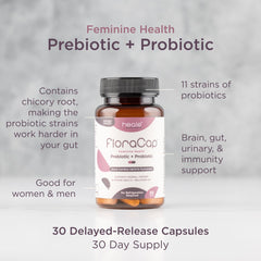 FloraCap 11-strain probiotic blend for diverse feminine health benefits