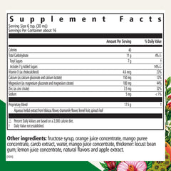 Pouring Floradix calcium magnesium liquid shows easy daily intake