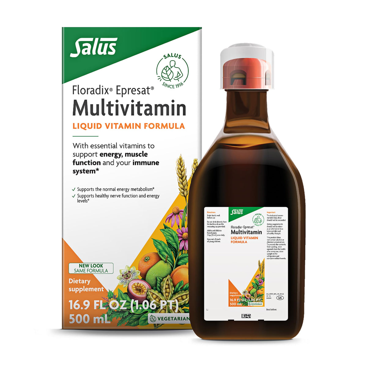 Floradix Epresat adult liquid bottle for daily energy support