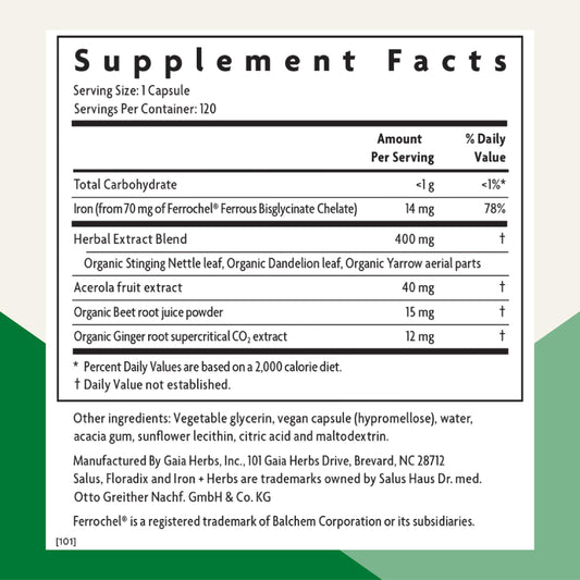 Floradix Iron + Herbs liquid pour into glass for daily vitality.