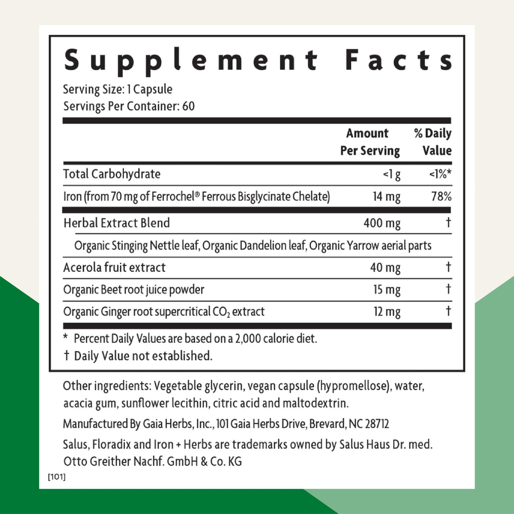 Floradix Iron + Herbs liquid pour shows smooth texture for easy dosing.