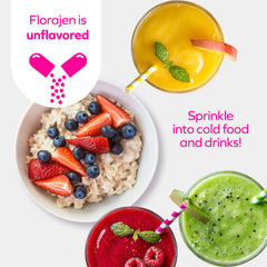 Florajen Kids packaging ready for daily use and travel with kids.